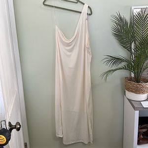 Old Navy Cream Maxi Dress, One-Shoulder